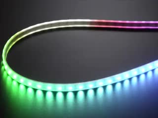 Adafruit NeoPixel Digital RGB LED Strip with different rainbow and white lights moving around