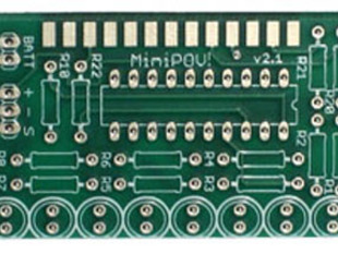 Closeup of Mini POV 2 PCB.