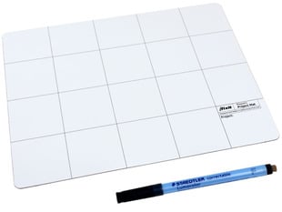 Gridded mat with pen