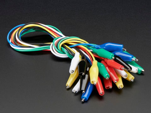 Bundle of Small Alligator Clip Test Leads