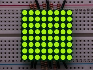 Small 1.2" 8x8 Ultra Bright Yellow-Green LED Matrix 