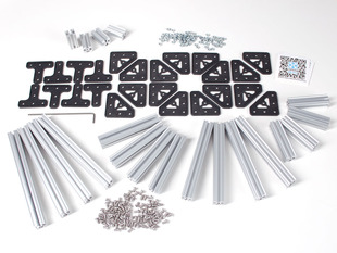 OpenBeam Starter Kit - Silver Aluminum beams and many connector plates
