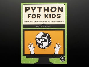 Top view of technical book, "Python for Kids: A Playful Introduction to Programming".