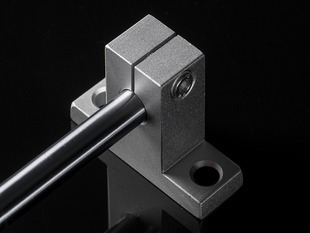 Linear Rail Shaft Guide/Support attached to round shaft