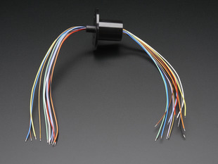 Slip Ring with Flange and 12 wires on each side