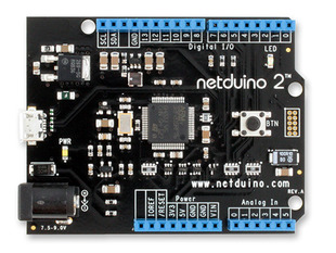 netduino 2 (.NET-programmable microcontroller) Arduino-shaped dev board