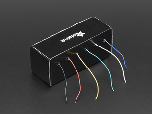 Hook-up Wire Spool Set in box with 6 colorful wires coming out