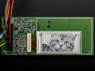 E-Ink breakout board with image of cat