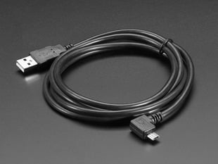 USB cable with Type A and Right Angle Micro B end