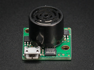 Front shot of an ultrasonic rangefinder sensor.