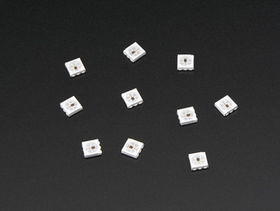 Ten 5050 RGB LEDs with Integrated Driver Chip