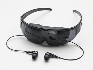 Cyber glasses with earbuds