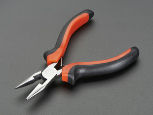 Red and black needle-nose pliers