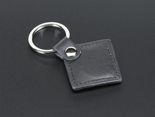 Leather Keychain Fob with keyring