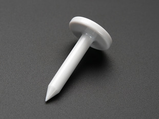 Plastic nail with large flat top