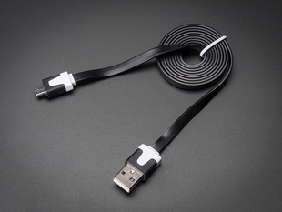 USB 'Noodle' Cable A/Micro B - 3ft