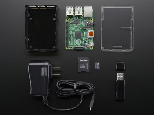 Raspberry Pi and components included in kit