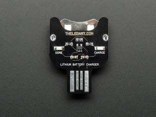 Top-down shot of Lithium Ion Coin Cell Charger.