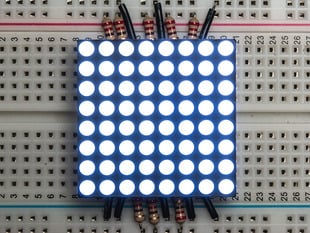 Small 1.2" 8x8 Ultra Bright White LED Matrix.