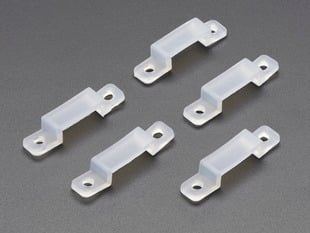 Five silicone mounting clips