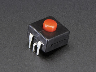 Angled shot of red on-off power button