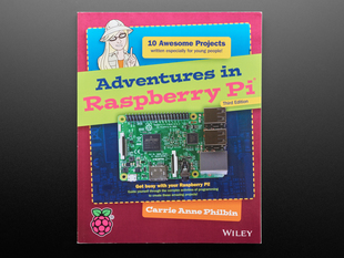 Front cvoer of "Adventures in Raspberry Pi 3rd Edition"