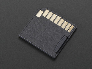 Black Shortening microSD card adapter for Raspberry Pi & Macbooks