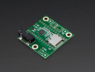 Angled shot of Audio Adapter Board for Teensy 3.x