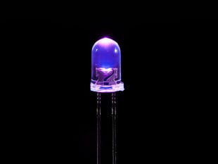 Single LED lit up purple
