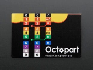 Octopart Pocket Electronics Reference PCB with full color resistor chart
