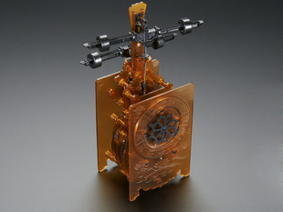 Angled shot of assembled Edo-Style Clock Kit.