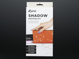 Lumi Shadow Printing Kit packaging front with examples
