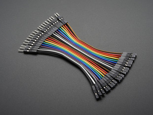 Angled shot of Premium Female/Male 'Extension' Jumper Wires - 20 x 3