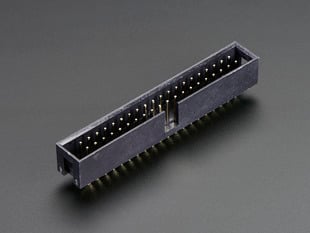 Angled shot of 2x20 pin IDC Box Header