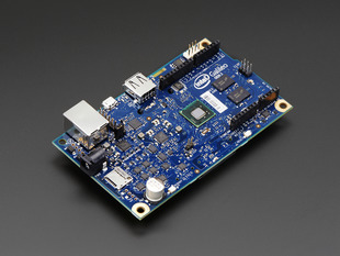 Angled shot of a Intel® Galileo Development Board (Gen 2) - Arduino Certified - Gen 2. 