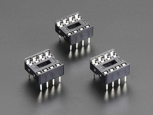 Pack of 3 IC Sockets for 8-pin 0.3 inch Chips