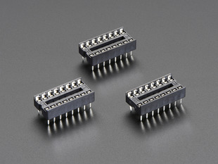 Pack of 3 IC Sockets for 16-pin 0.3 inch Chips