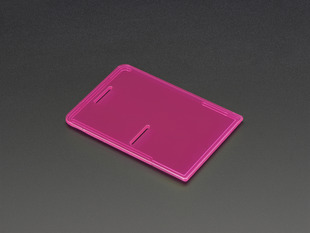 Angled shot of Raspberry Pi Model B+ / Pi 2 / Pi 3 Case Lid in Pink.
