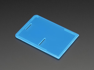 Angled shot of Raspberry Pi Model B+ / Pi 2 / Pi 3 Case Lid in blue.