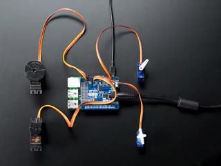 Video of a Adafruit 16-Channel PWM / Servo HAT for Raspberry Pi - Mini Kit. 