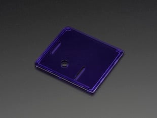Angled shot of purple lid for Raspberry Pi Model A+ Case.