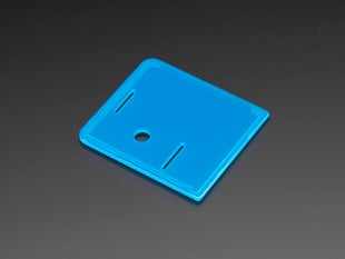 Angled shot of blue lid for Raspberry Pi Model A+ Case.