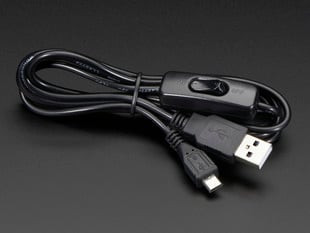 USB Cable with Type A and Micro B ends and switch in center