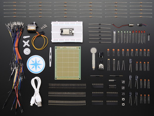Particle Maker Kit with lots of components laid out