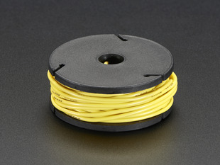 Silicone Cover Stranded-Core Wire - 25ft 26AWG - Yellow