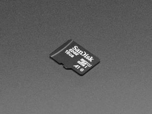Angled shot 16GB Micro SD Card with Buster Lite