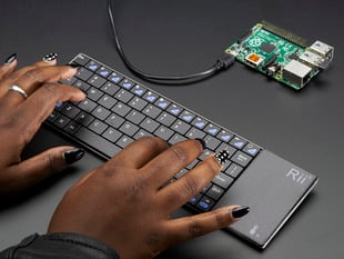 Full Size Wireless Keyboard with Trackpad connected to Raspberry Pi