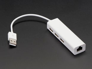 USB 2.0 and Ethernet Hub - 3 USB Ports and 1 Ethernet