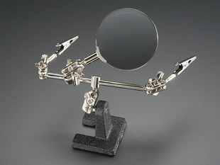 Third Hand Magnifier with two alligator grabbers and Magnifying Glass