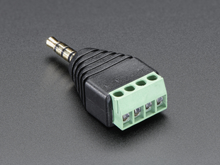 3.5mm (1/8) 4-Pole (TRRS) Audio Plug Terminal Block